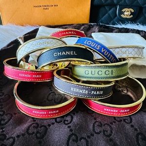 Authentic Designer Ribbons Up-Cycled Cuff Bracelet